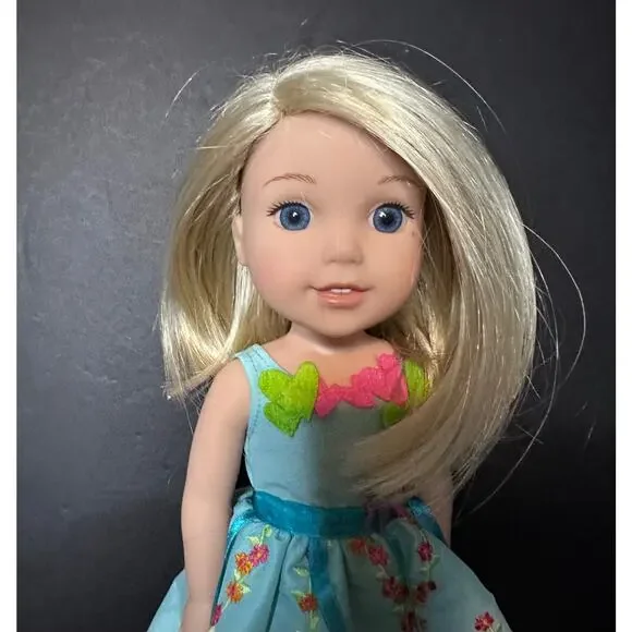 American Girl Wellie Wishers Camille Blue Eyes & Short Blonde Hair 14" - Picture 2 of 4